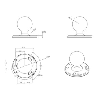 RAM-202U:RAM-202U_5:RAM Round Plate with Ball - C Size