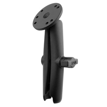 RAM-B-103U-C:RAM-B-103U-C_1:RAM Double Socket Arm with Round Plate - B Size Long