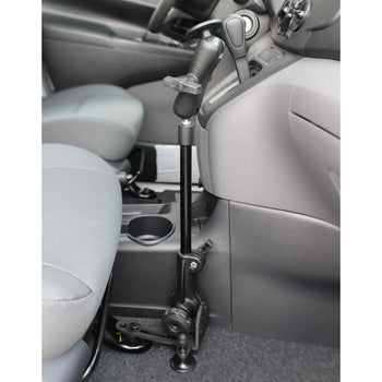 RAM-316-HD-202U:RAM-316-HD-202U_5:RAM Pod HD™ Vehicle Mount with 12" Aluminum Rod and Round Plate