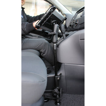 RAM-316-HD-202U:RAM-316-HD-202U_6:RAM Pod HD™ Vehicle Mount with 12" Aluminum Rod and Round Plate