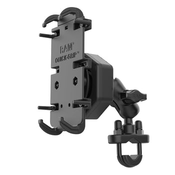 RAM-B-149Z-A-PD4-462:RAM-B-149Z-A-PD4-462_1:RAM Quick-Grip<sup>™</sup> XL Phone Mount with Vibe-Safe<sup>™</sup> & U-Bolt Base - Short