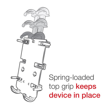 RAM-B-149Z-A-PD4-462:RAM-B-149Z-A-PD4-462_5:RAM Quick-Grip<sup>™</sup> XL Phone Mount with Vibe-Safe<sup>™</sup> & U-Bolt Base - Short