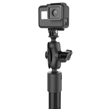 RAP-422-18-18-A-GOP1:RAP-422-18-18-A-GOP1_2:RAM Tough-Pole™ 48" Action Camera Mount with Double Pipe & Track Base