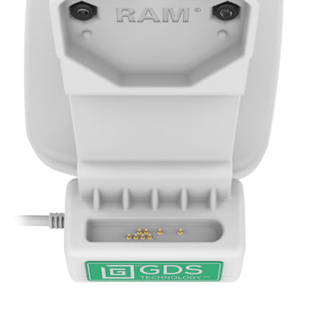 RAM-GDS-DOCKLR-D14-U1C-GRY:RAM-GDS-DOCKLR-D14-U1C-GRY_6:GDS Uni-Conn<sup>™</sup> Locking Tilt & Swivel Dock with USB-C - Gray