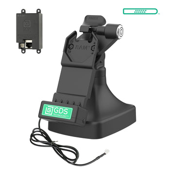 RAM-GDS-DOCKLR-D14-U1E:RAM-GDS-DOCKLR-D14-U1E_1:GDS Uni-Conn<sup>™</sup> Locking Tilt & Swivel Dock with PoE