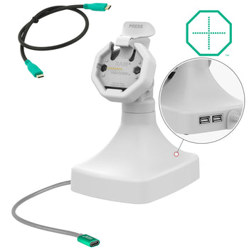 RAM-GDS-DOCK-D14-U3C-2A-GRY:RAM-GDS-DOCK-D14-U3C-2A-GRY_1:GDS Uni-Conn<sup>™</sup> Powered Tilt & Swivel Dock with USB-C + Data - Gray
