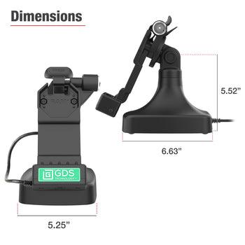 RAM-GDS-DOCKLR-D14-U1E-2A:RAM-GDS-DOCKLR-D14-U1E-2A_8:GDS Uni-Conn<sup>™</sup> Locking Tilt & Swivel Dock with PoE + Data
