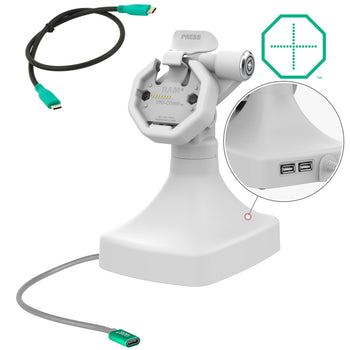 RAM-GDS-DOCKLR-D14-U3C-2A-GRY:RAM-GDS-DOCKLR-D14-U3C-2A-GRY_1:GDS Uni-Conn<sup>™</sup> Powered Locking Tilt & Swivel Dock with USB-C + Data Gray