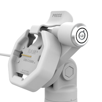 RAM-GDS-DOCKLR-D14-U3C-2A-GRY:RAM-GDS-DOCKLR-D14-U3C-2A-GRY_5:GDS Uni-Conn<sup>™</sup> Powered Locking Tilt & Swivel Dock with USB-C + Data Gray