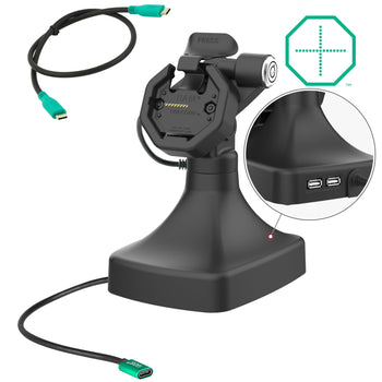 RAM-GDS-DOCKLR-D14-U3C-2A:RAM-GDS-DOCKLR-D14-U3C-2A_1:GDS Uni-Conn<sup>™</sup> Powered Locking Tilt & Swivel Dock with USB-C + Data