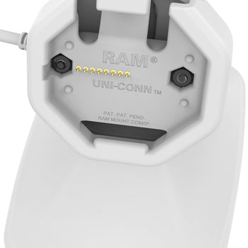 RAM-GDS-DOCK-D14-U3E-2A-GRY:RAM-GDS-DOCK-D14-U3E-2A-GRY_5:GDS Uni-Conn<sup>™</sup> Powered Tilt & Swivel Dock with PoE + Data - Gray