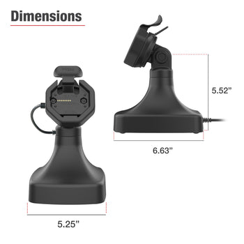 RAM-GDS-DOCK-D14-U3E:RAM-GDS-DOCK-D14-U3E_6:GDS Uni-Conn<sup>™</sup> Powered Tilt & Swivel Dock with PoE