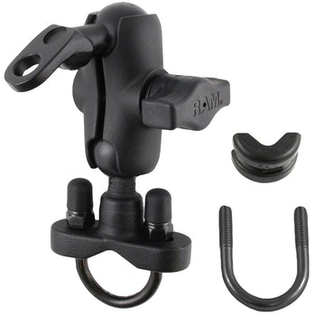 RAM-B-149Z-A-272U:RAM-B-149Z-A-272U_1:RAM Handlebar U-Bolt Double Ball Mount with 9mm Hole - Short