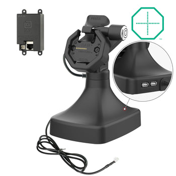 RAM-GDS-DOCKLR-D14-U3E-2A:RAM-GDS-DOCKLR-D14-U3E-2A_1:GDS Uni-Conn<sup>™</sup> Powered Locking Tilt & Swivel Dock with PoE + Data