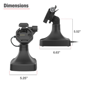 RAM-GDS-DOCKLR-D14-U3E-2A:RAM-GDS-DOCKLR-D14-U3E-2A_7:GDS Uni-Conn<sup>™</sup> Powered Locking Tilt & Swivel Dock with PoE + Data