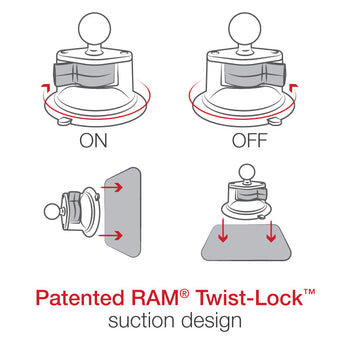 RAM-B-166-AP18U:RAM-B-166-AP18U_5:RAM Twist-Lock™ Suction Cup Mount for Apple iPhone 6 & 7
